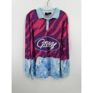 Yung Gravy 90s Polo Long Sleeve Graphic Design Large